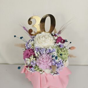 Candle Flower Box Classic Personalizowany