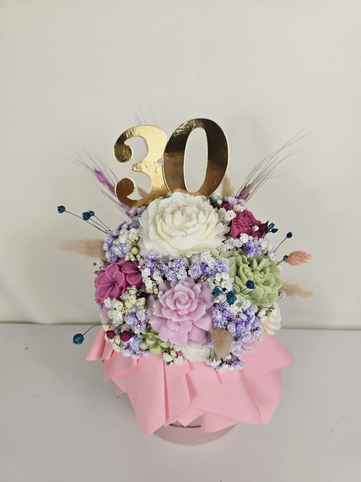 Candle Flower Box Classic Personalizowany